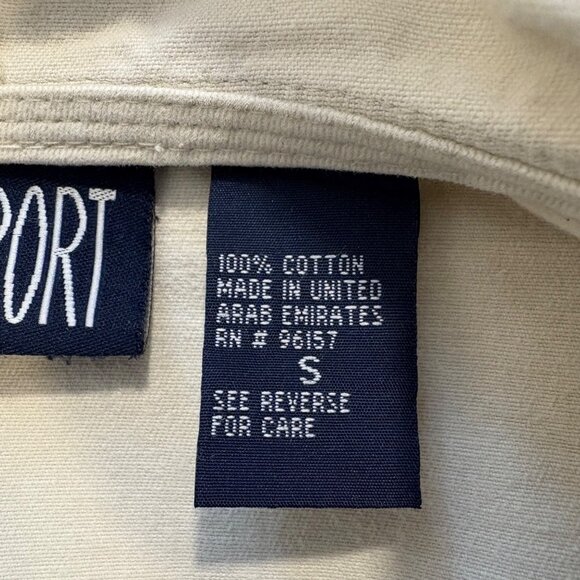 Vintage Canvas Cotton Hooded Jacket Small Cargo Zip hook&loop Neutral Cotton - Picture 4 of 8